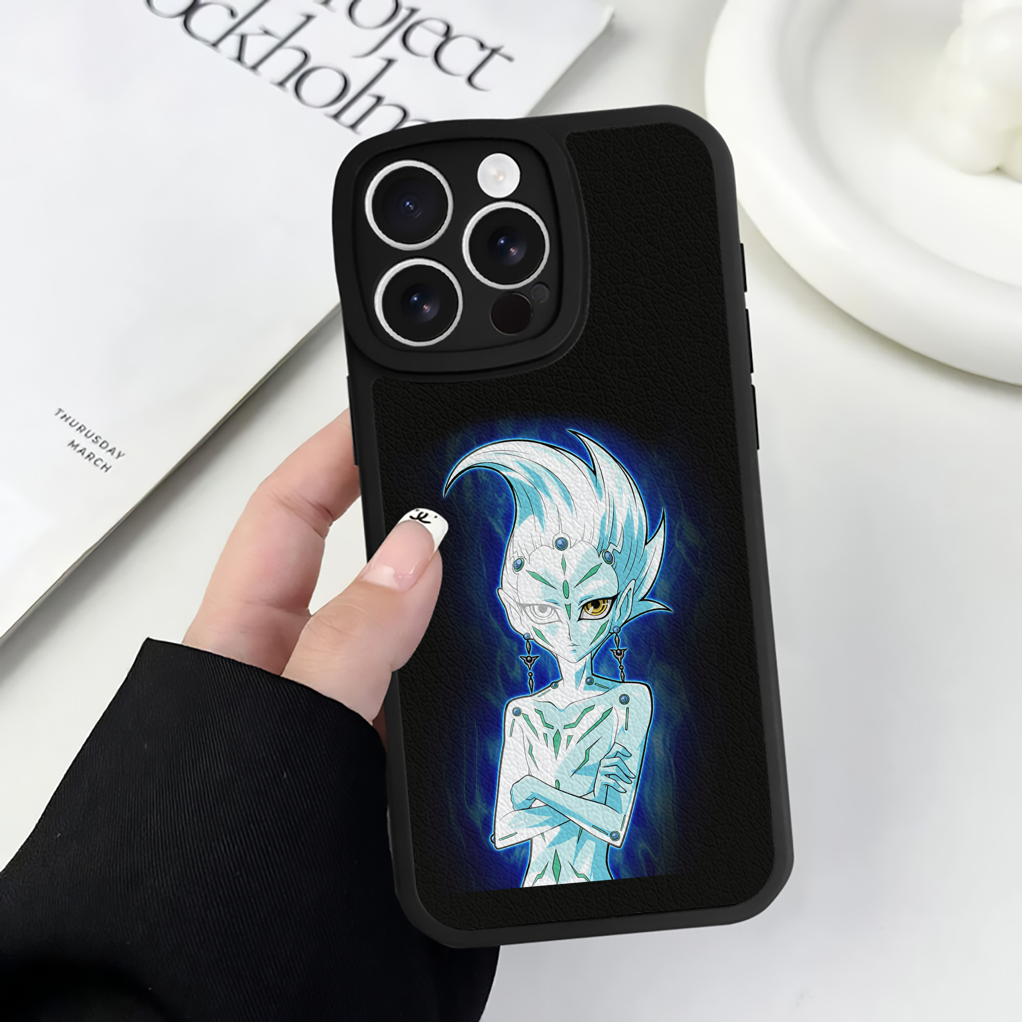 （画像用） 遊☆戯☆王 Yu-Gi-Oh! 【iPhone 16シリーズ対応】シリコンスマホケース（レザー調） 材質：シリコン